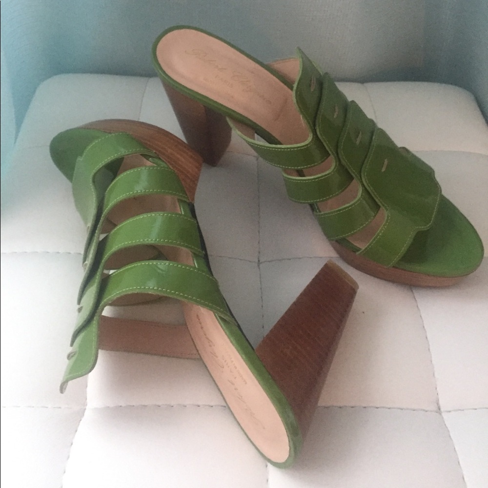 Robert Clergerie patent leather platform sandals