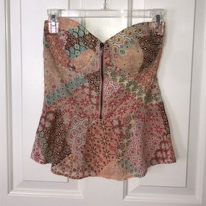 American Rag Small Strapless Peplum Top