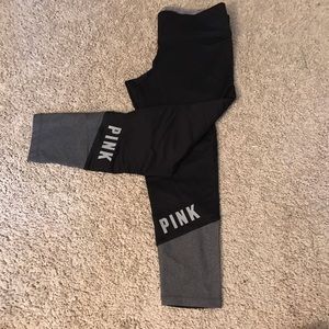Black/Grey PINK Athletic Capris
