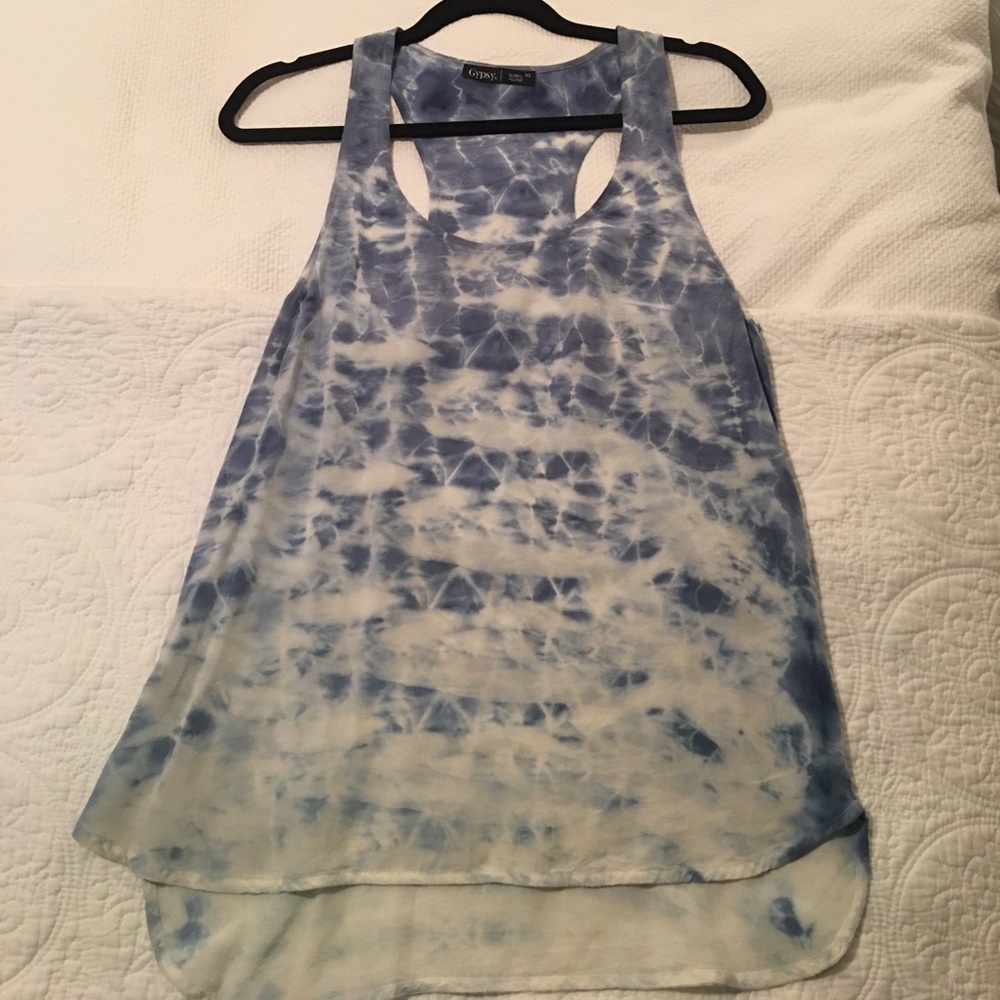 Gypsy silk tie-dye racerback tank