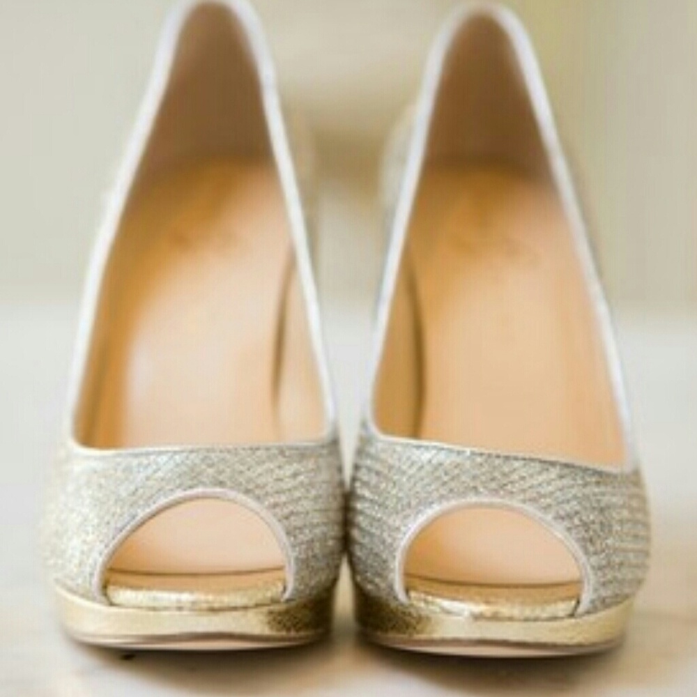 Ivanka Trump gold and silver heels
