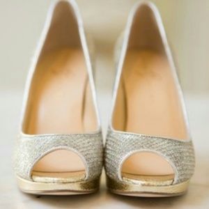 Ivanka Trump gold and silver heels
