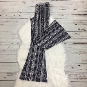 About a Girl Black and White Palazzo Pants.