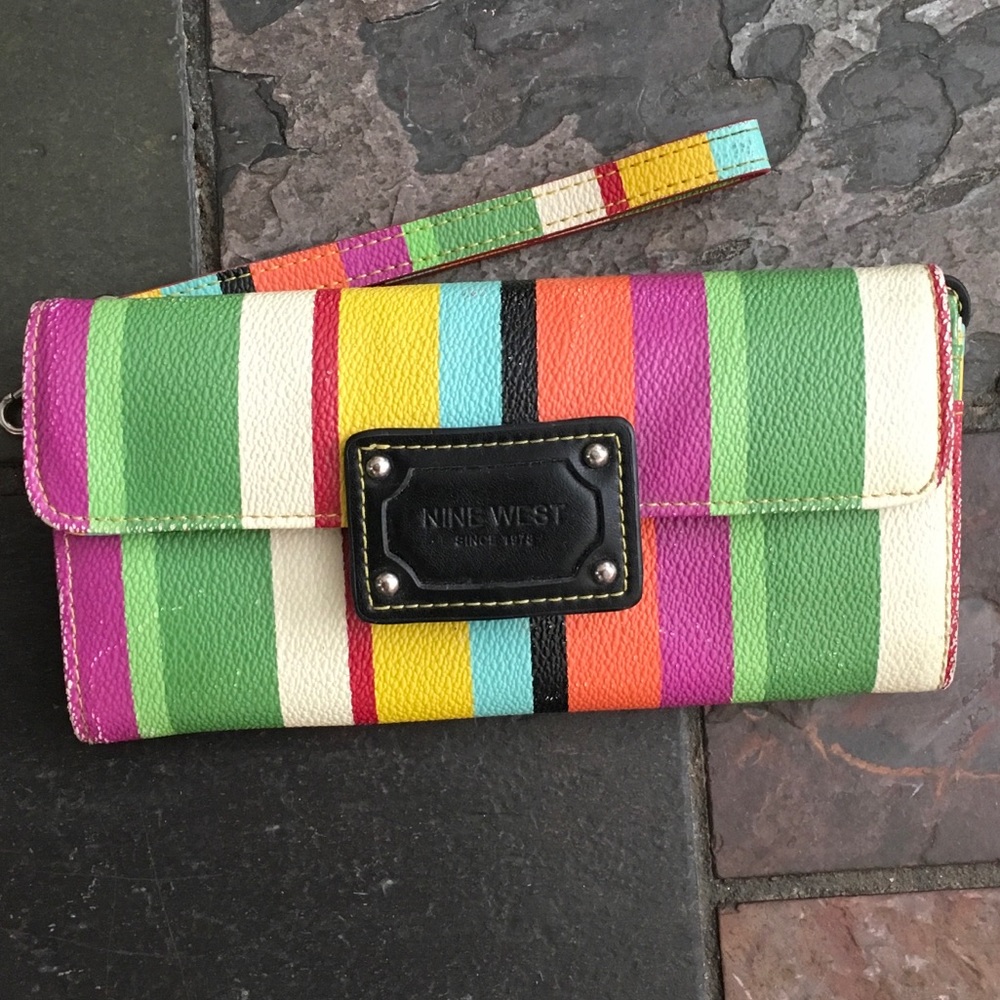 Nine West Colorful Striped Wallet