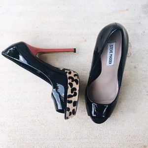 RED AND LEOPARD CHEETAH STEVE MADDEN HEELS