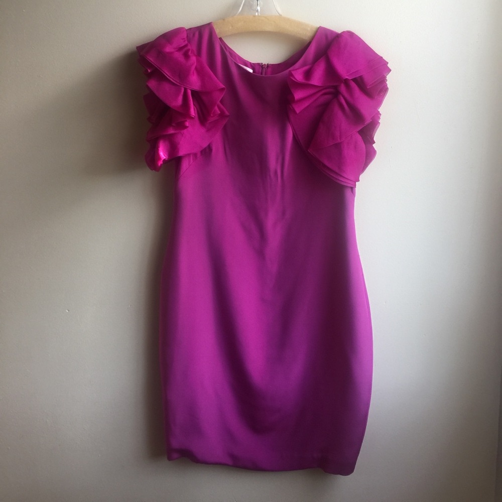 marchesa notte fuschia dress