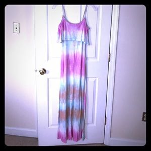 Lulu's Tie Dye Maxi Dress
