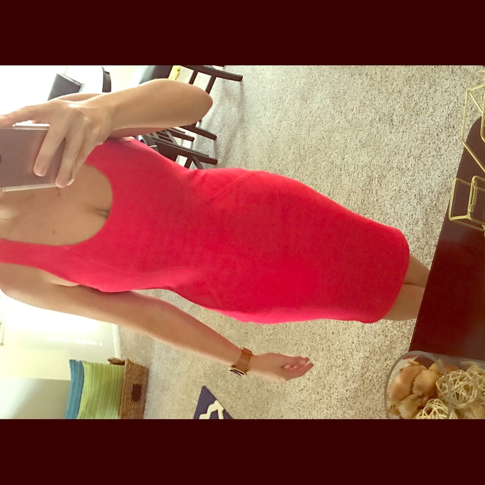 Rachel Roy coral bodycon dress