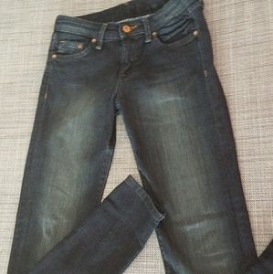 Dark wash skinny jeans