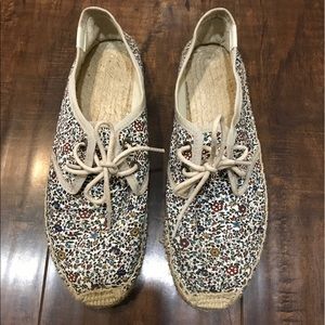 Soludos Floral Print Derby Espadrille Size38(7.5)