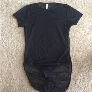 Victoria's Secret Sheer Mesh Small Black Bodysuit
