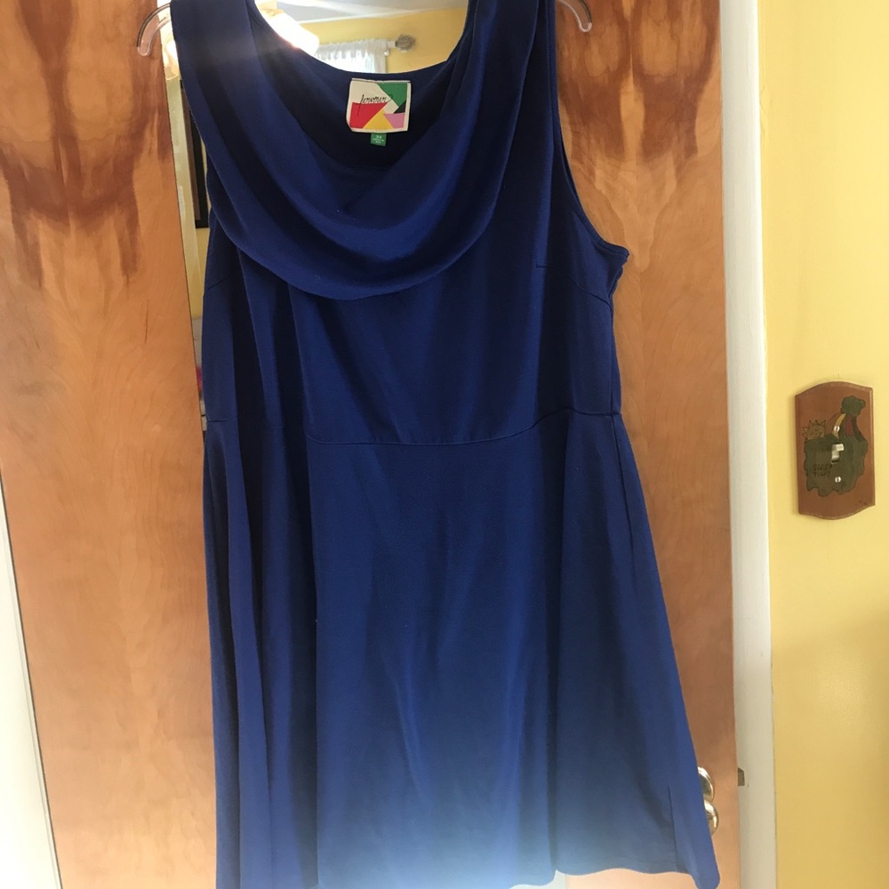 Blue sleeveless dress from ModCloth, 3x