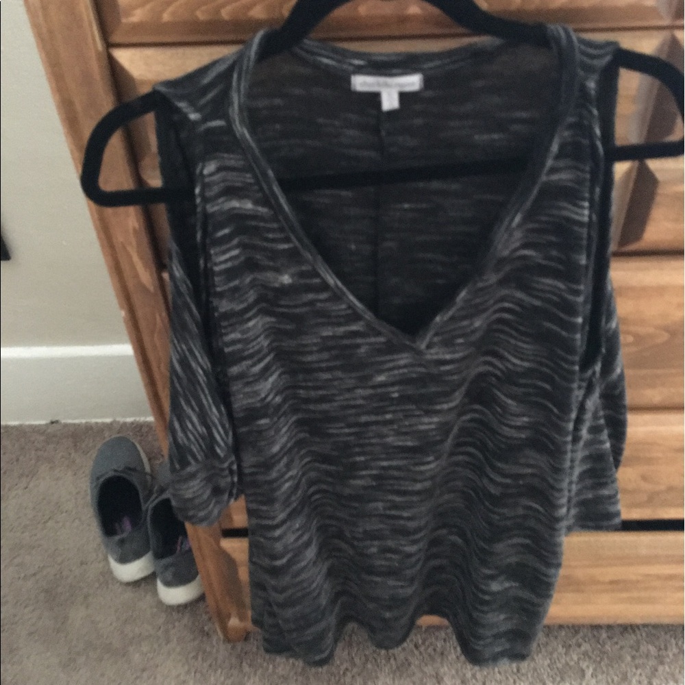 Grey black blouse