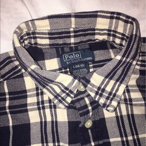 Preowned Boys Polo by Ralph Lauren flannel SZ L