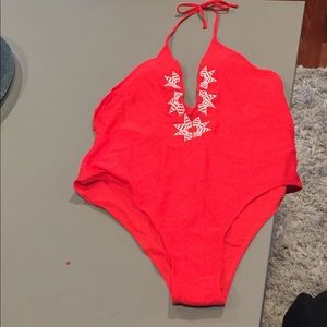 Monokini with embroidery, never worn!
