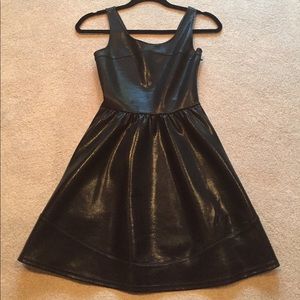 Faux Leather tween dress