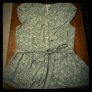 Lauren Conrad floral peplum blouse