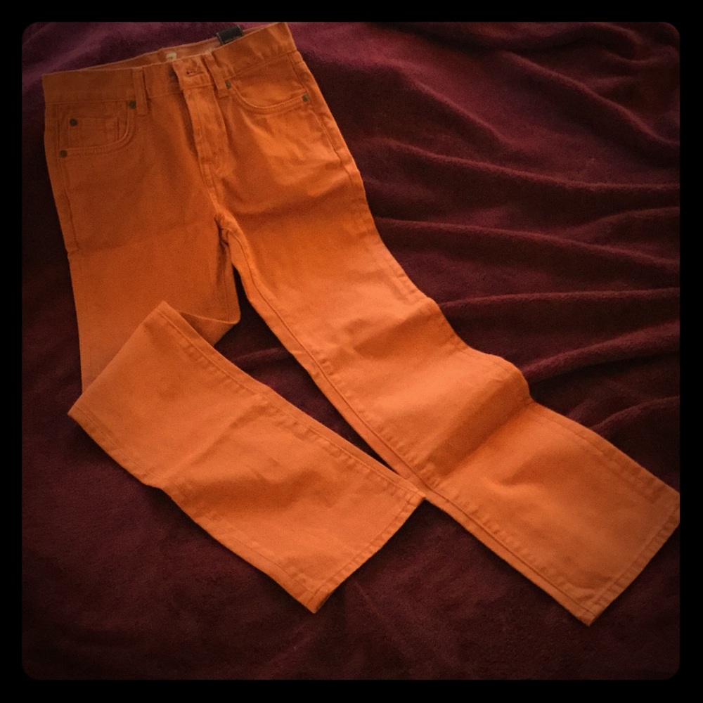 Boys jeans- rust colored.