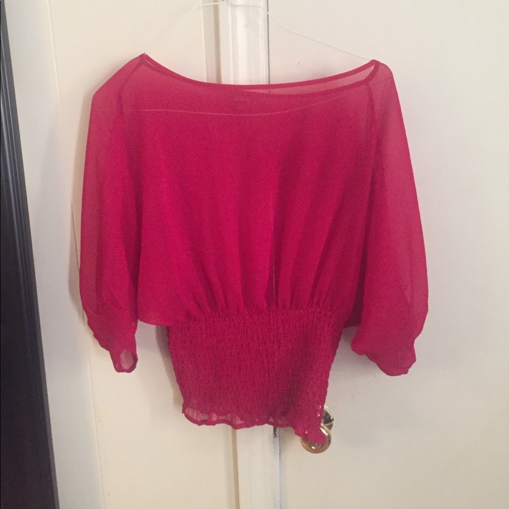 Medium Red Sheer Shirt by Guess