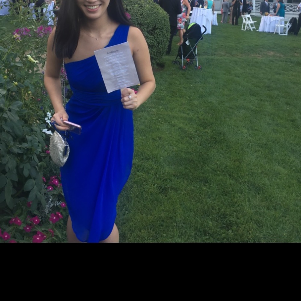 David's Bridal sz 4 cobalt blue dress