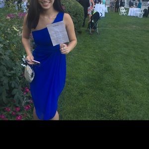 David's Bridal sz 4 cobalt blue dress