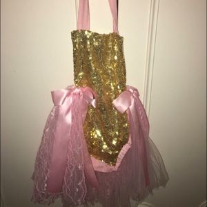 Baby Girl 6-12 Month Gold Romper