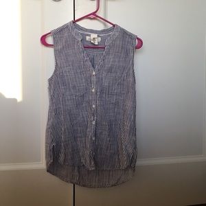 H&am L.O.G.G. Button Down Sleeveless Blouse