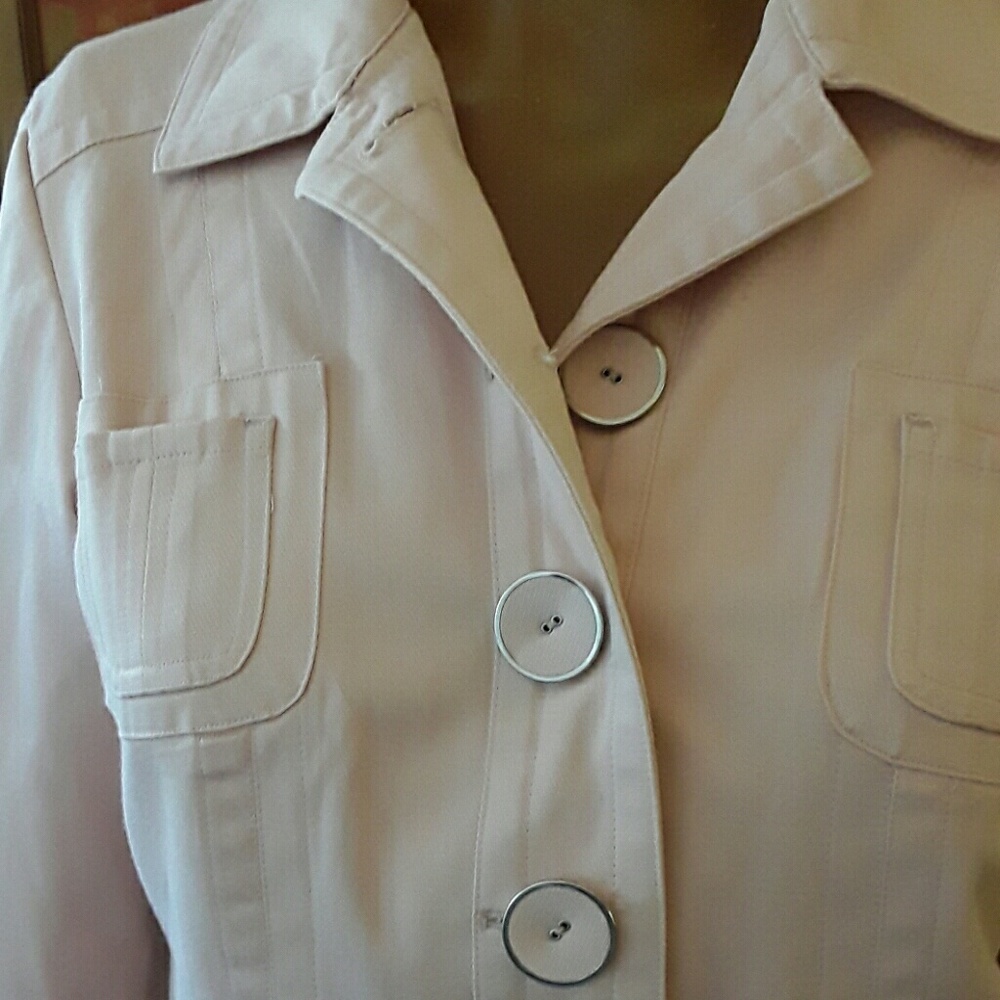 Chico's jacket nwot salmon pink sz 2 -4 - Picture 2 of 5