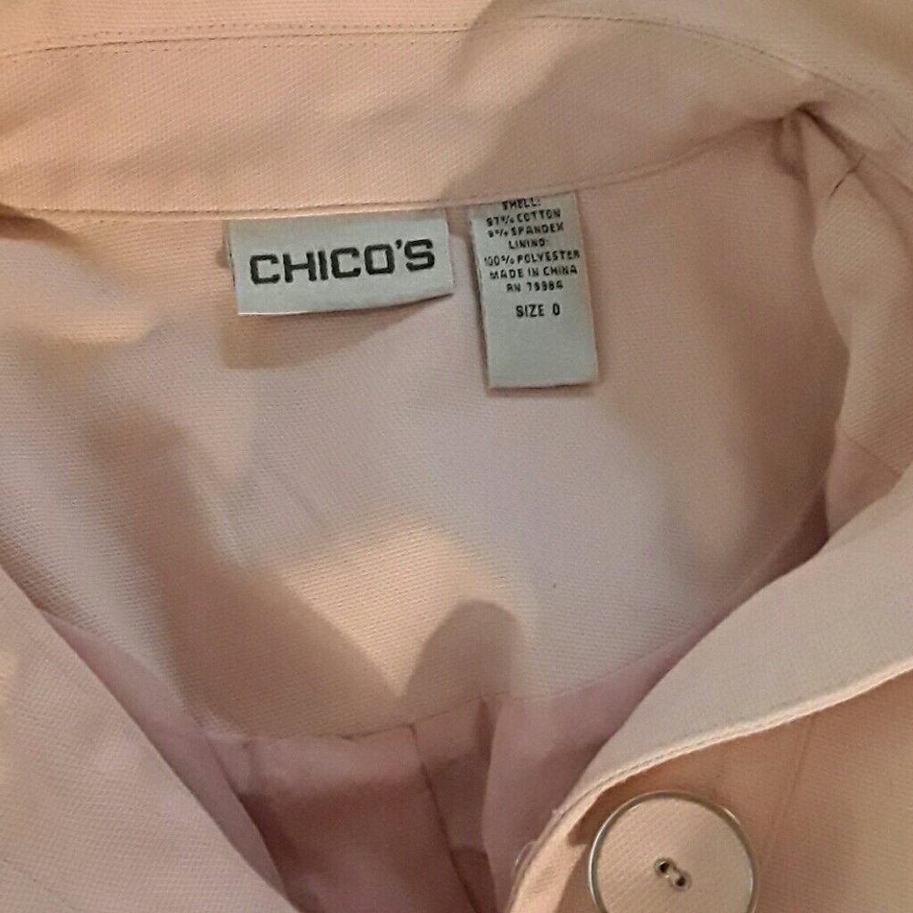 Chico's jacket nwot salmon pink sz 2 -4 - Picture 5 of 5