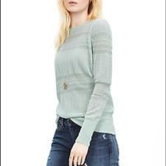 Banana Republic Lace-Stitch Crew Sweater - Picture 1 of 3
