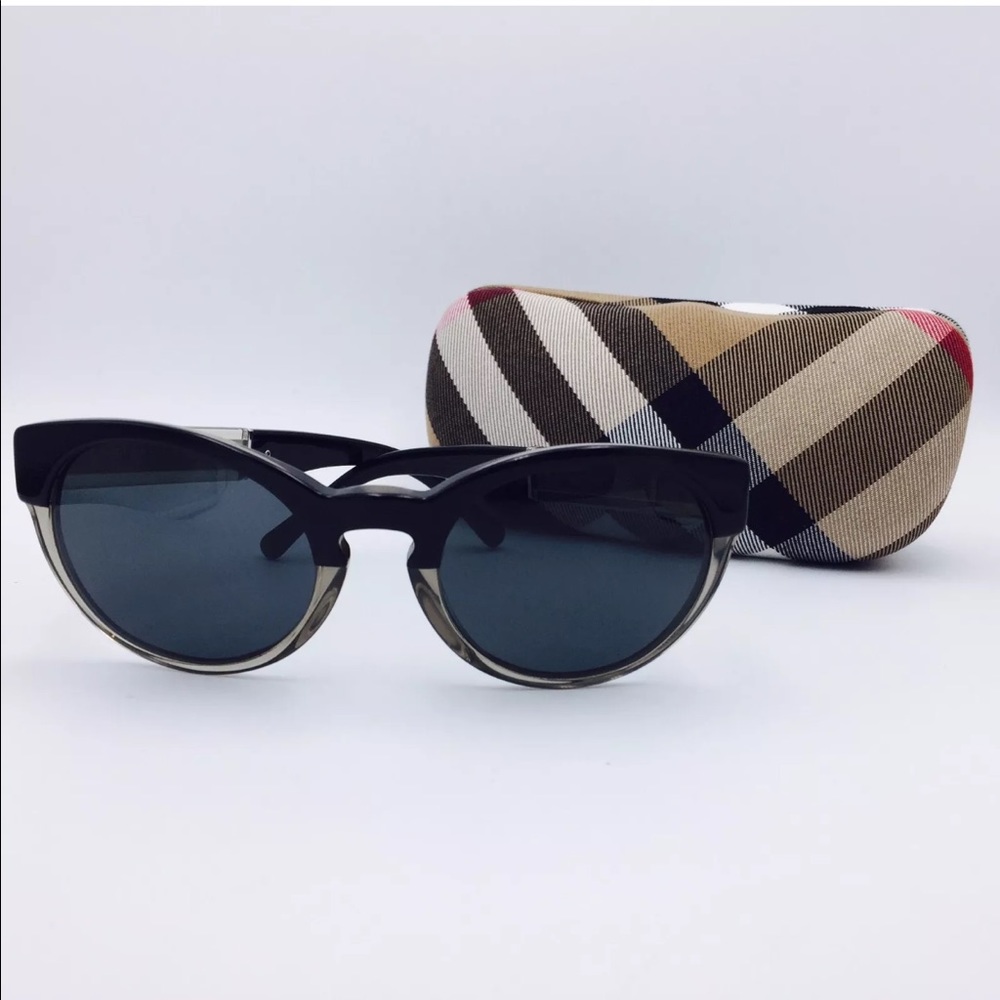 Burberry Cat Eye Sunglasses Black Clear