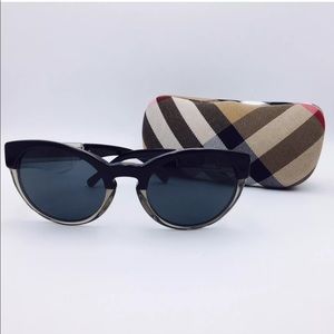Burberry Cat Eye Sunglasses Black Clear