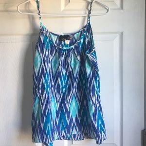 Blue tank with cute design