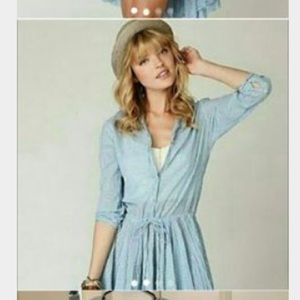 Free people gingham hi low dress