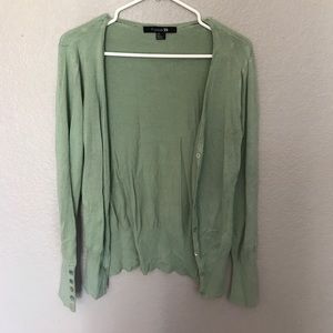 Mint button up cardigan Size L