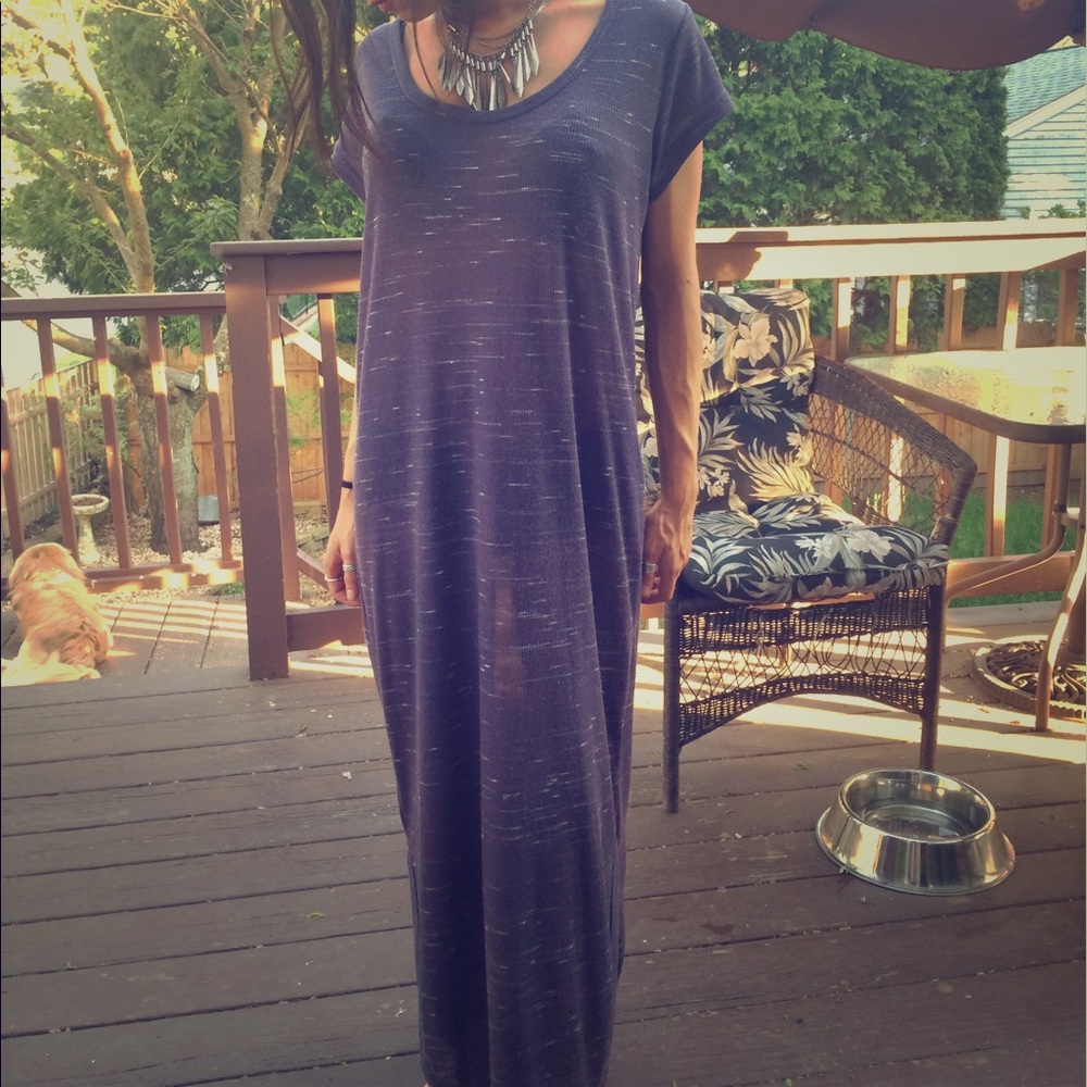 Free people beach cover up maxi tshirt dress - Picture 2 of 5