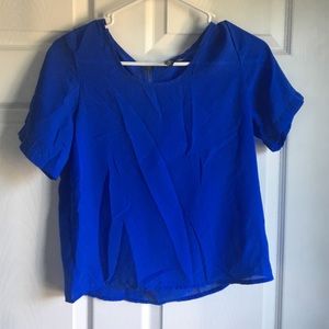 Blue sheer shirt (can be a crop top)