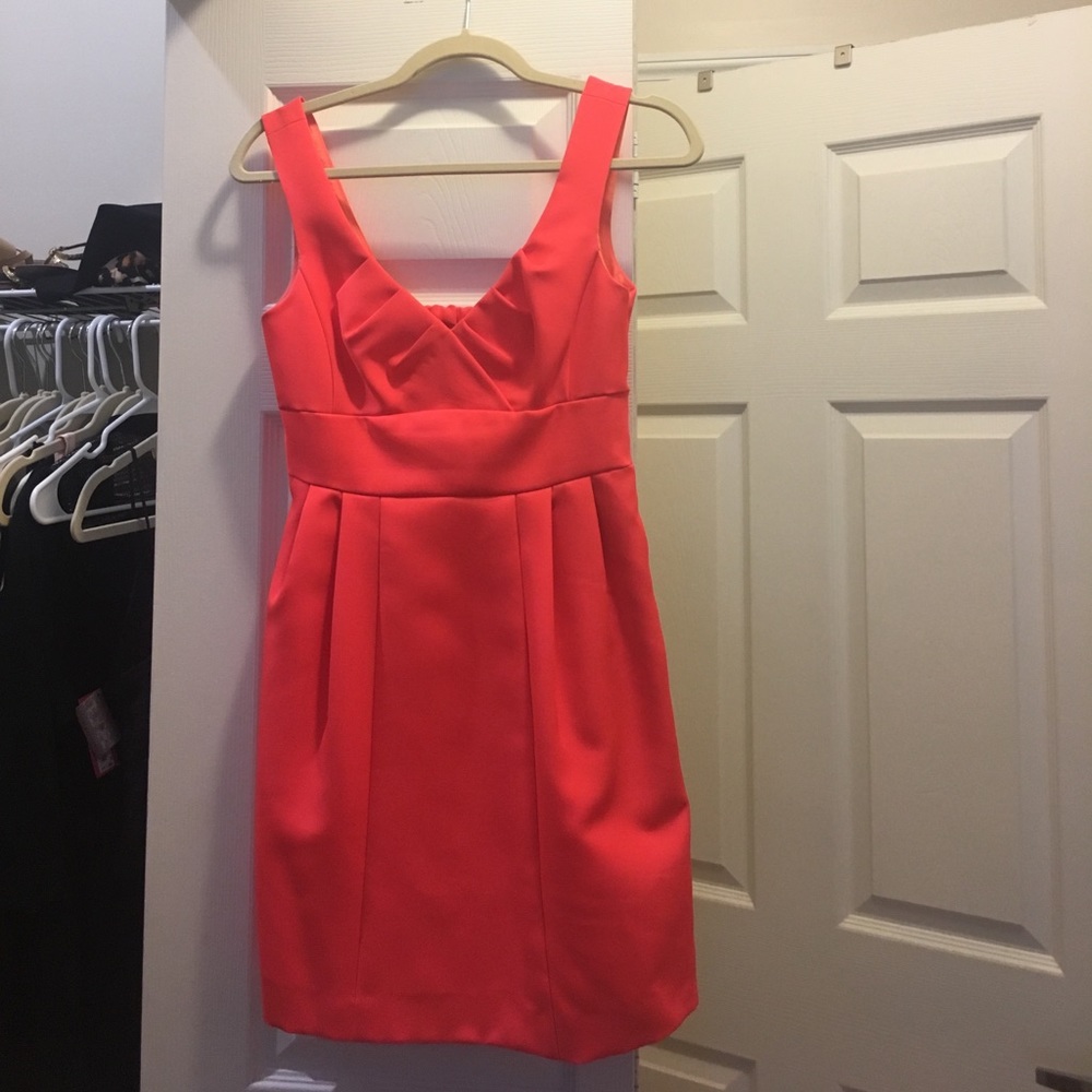 Nannette Lepore hot coral dress