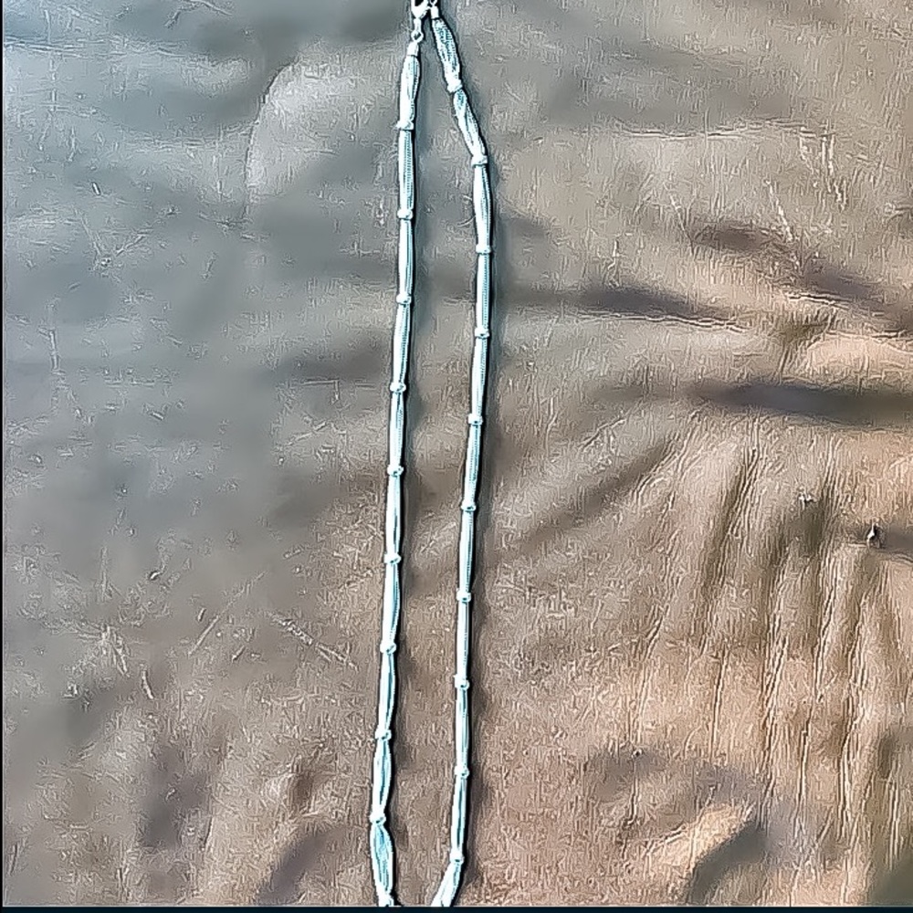 Old Navy long silver necklace