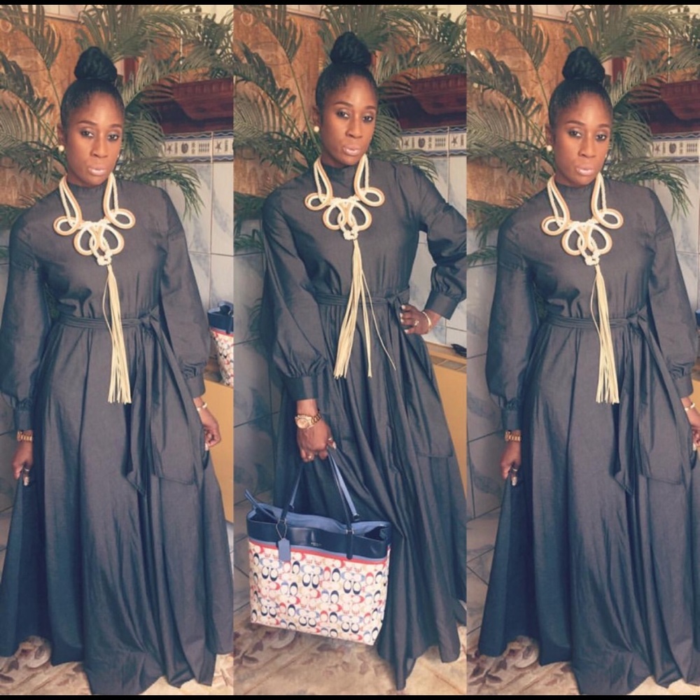 The Flare Denim Dress Back By Popular Demand - Picture 3 of 4