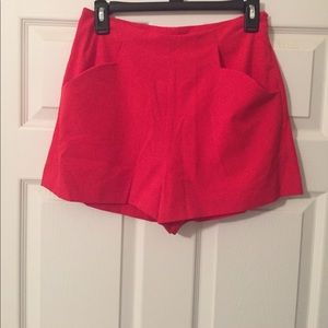 Gianni Bini high waisted red shorts