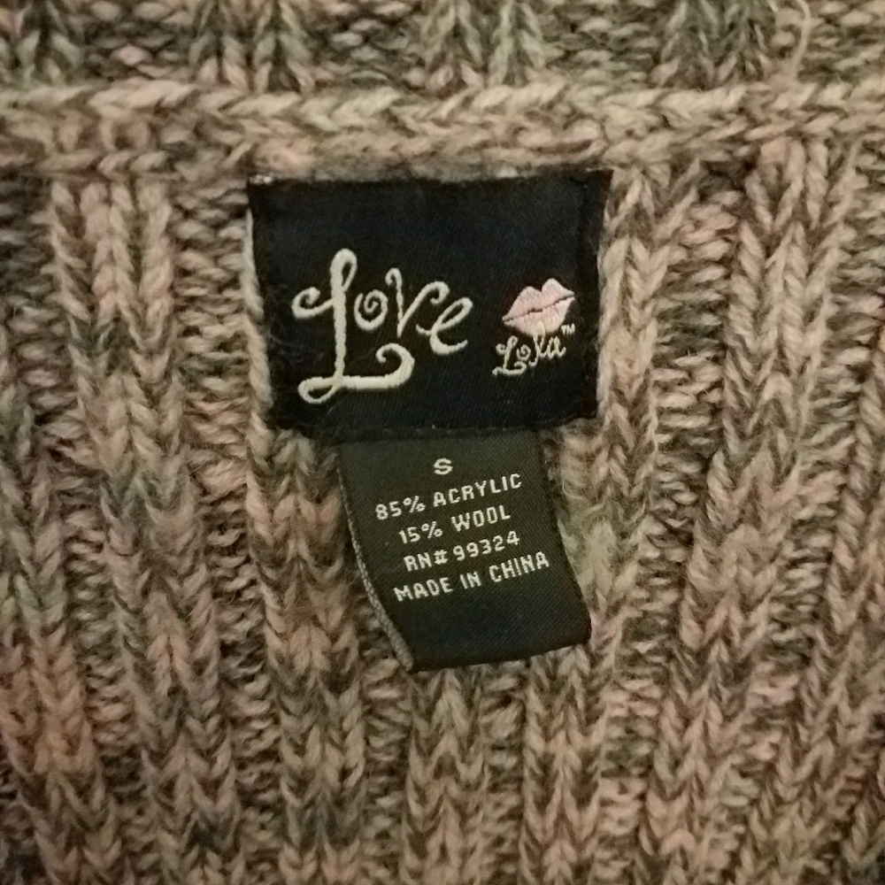 Love Pink and grey knitted cardigan - Picture 5 of 6