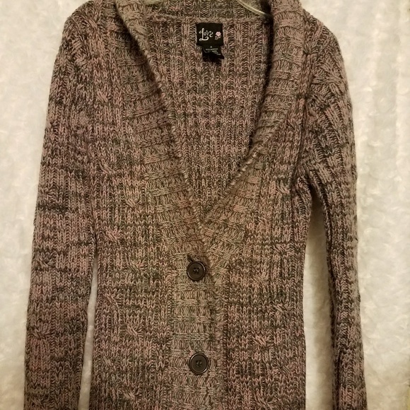 Love Pink and grey knitted cardigan - Picture 3 of 6
