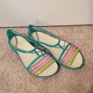 SUMMER SALE!! Crocs Jelly Sandals - rainbow size 6