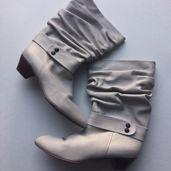 sudini Shoes - Vintage inspired Italian leather scrunch boots