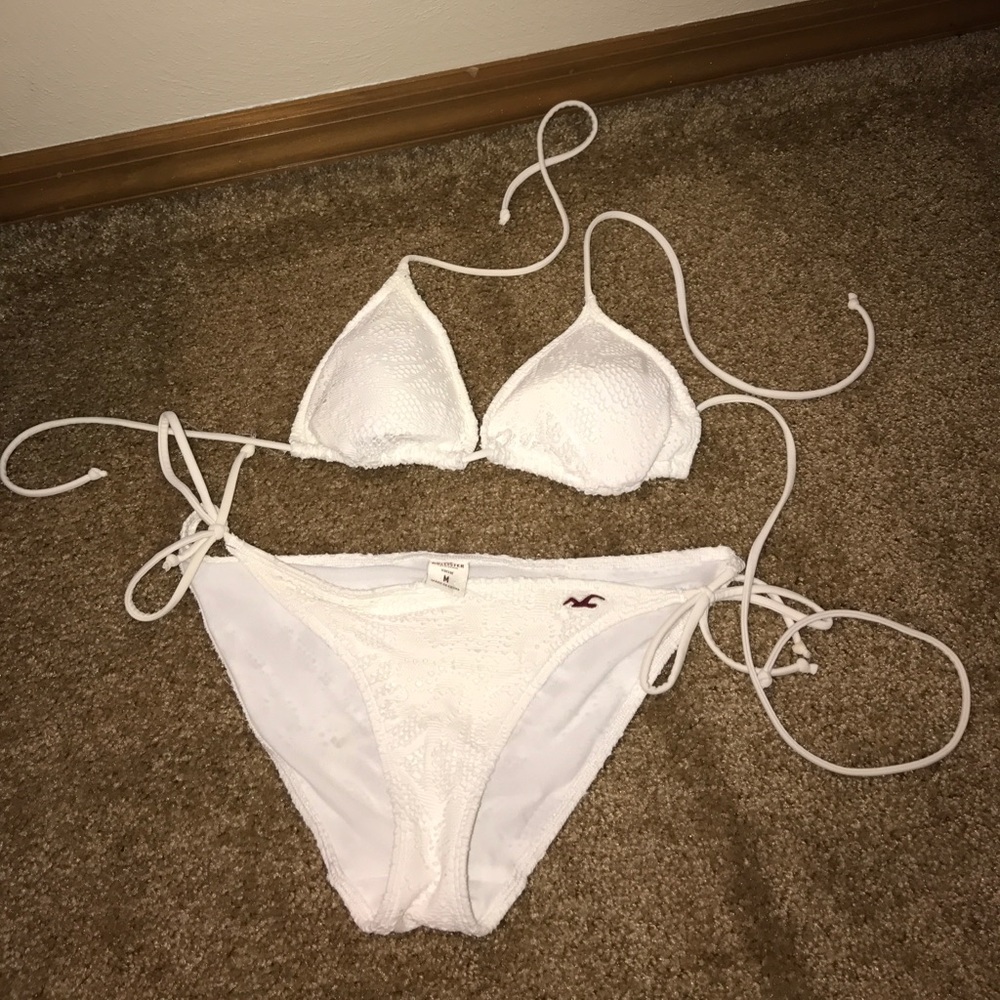 Hollister white lace bikini