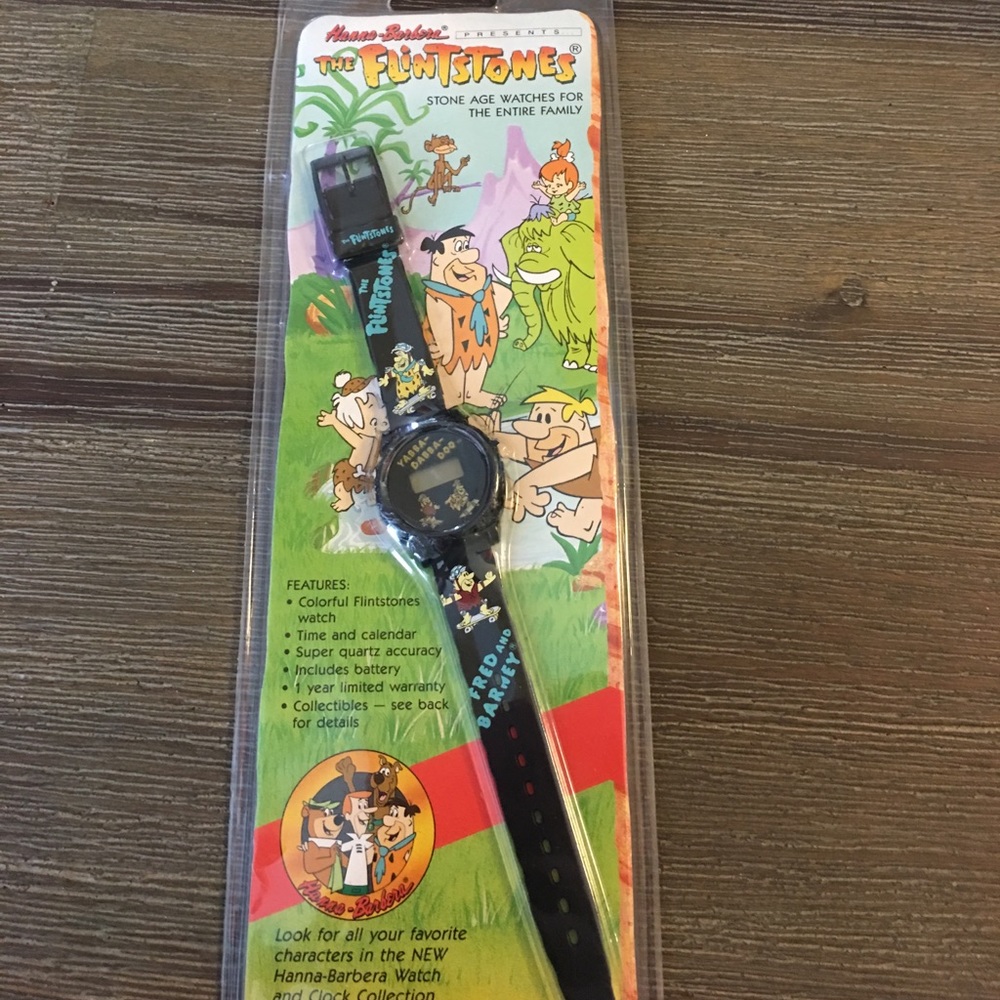 awesome old stock vintage NIB FLINTSTONES WATCH