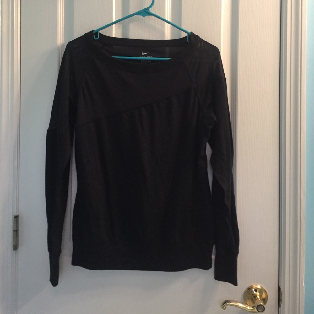 Nike black shirt with mesh top