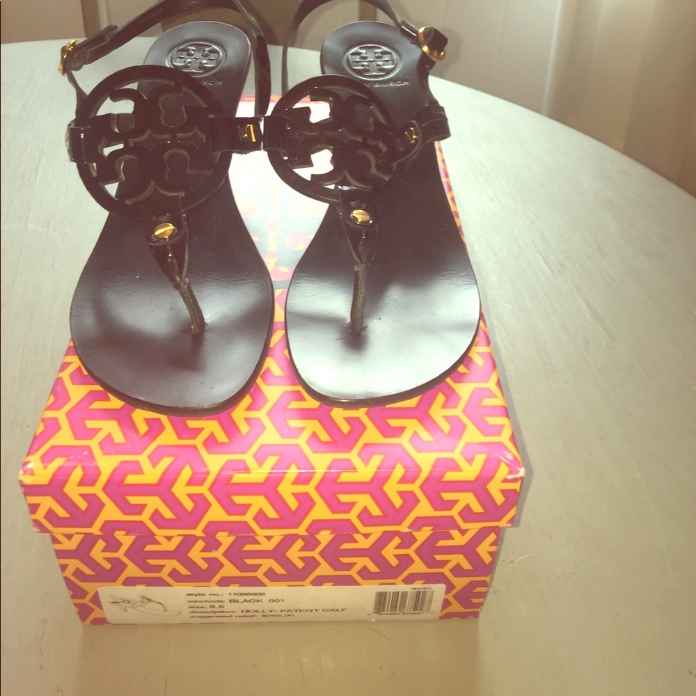 Tory Burch Holly Patent Leather Black 6.5