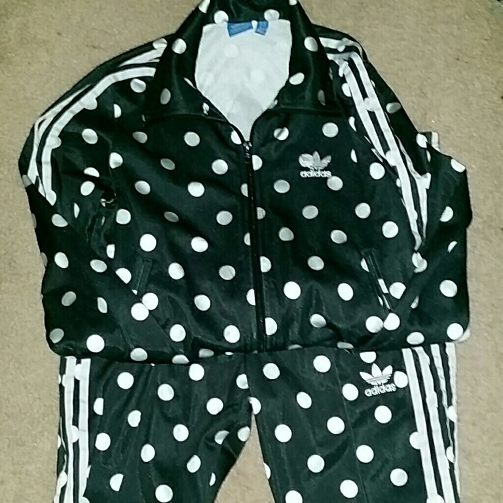 Adidas polka dot outfit size small